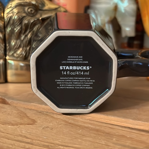 Starbucks Holiday 2013 Limited Edition Pagoda Style Handle Graphite Grey Mug - Picture 6 of 6